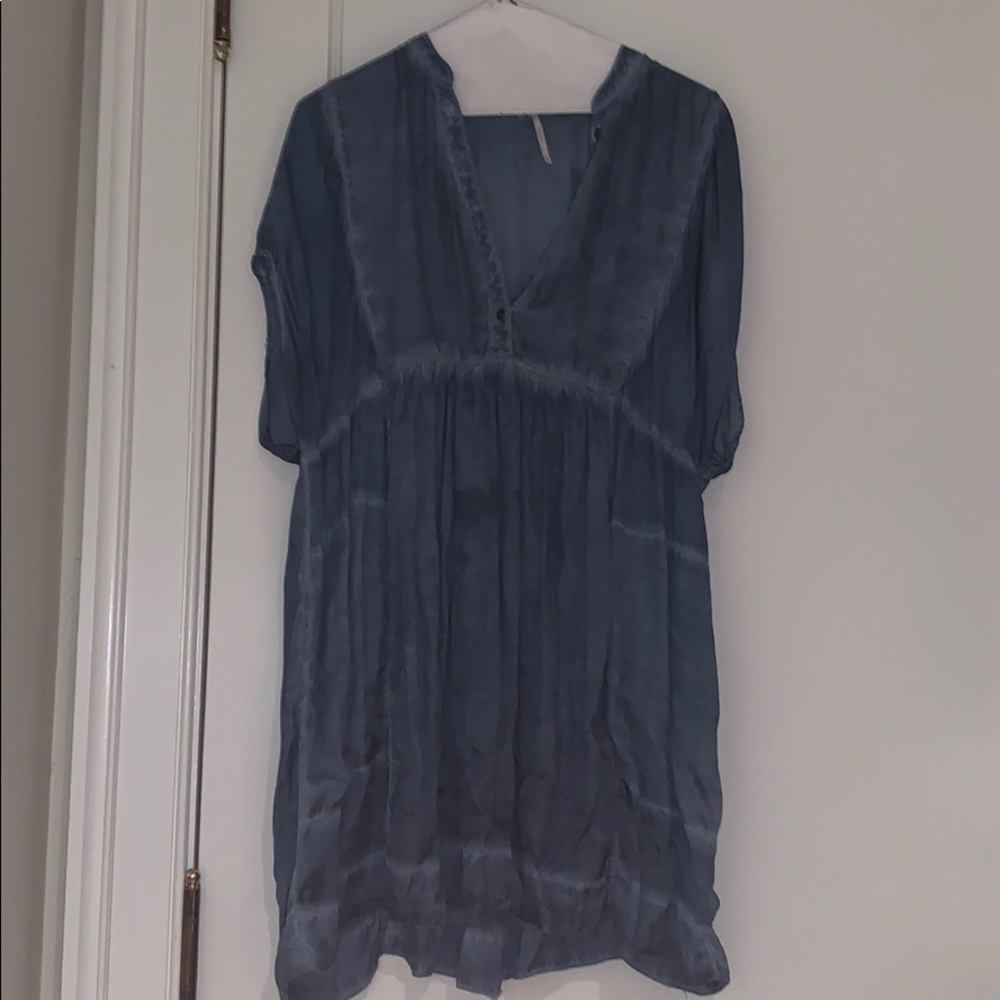 Blue flowy dress